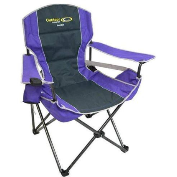 OUTDOOR CONNECTION Lumbar Quad Fold Chair - Purple