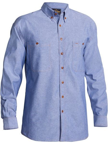 BISLEY Long Sleeve Cotton Chambray Shirt