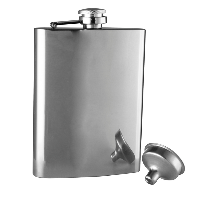 AVANTI Classic Hip Flask w/ Funnel - Polished