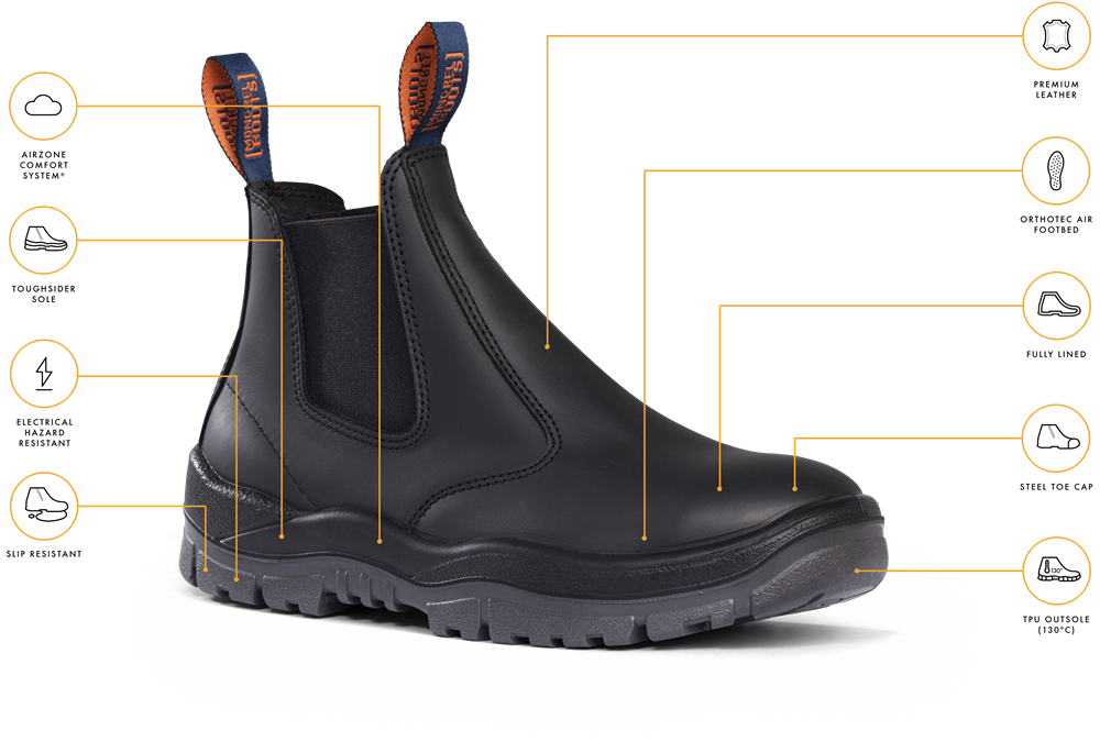 MONGREL 240 Elastic Sided Steel Cap Boot