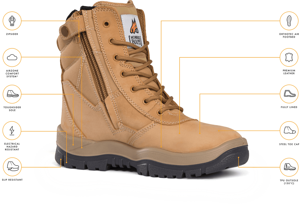 MONGREL 251 High Leg Zip Sided Safety Boot