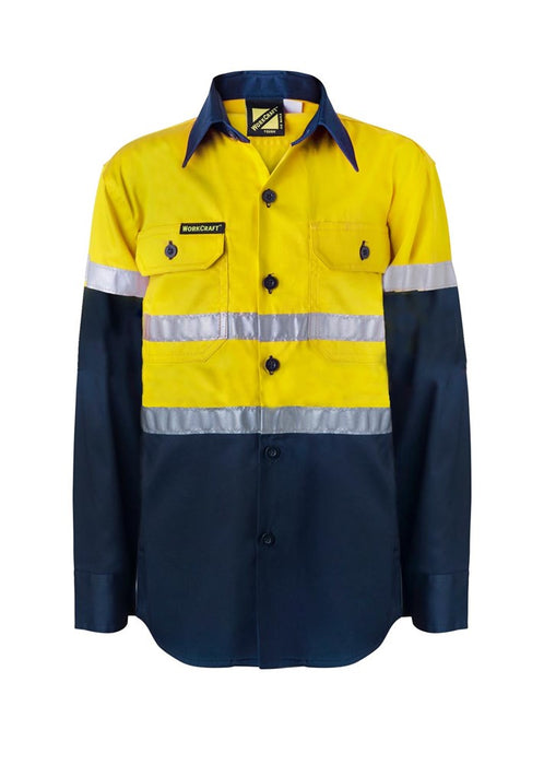WORKCRAFT Kids HiVis Taped LS Shirt
