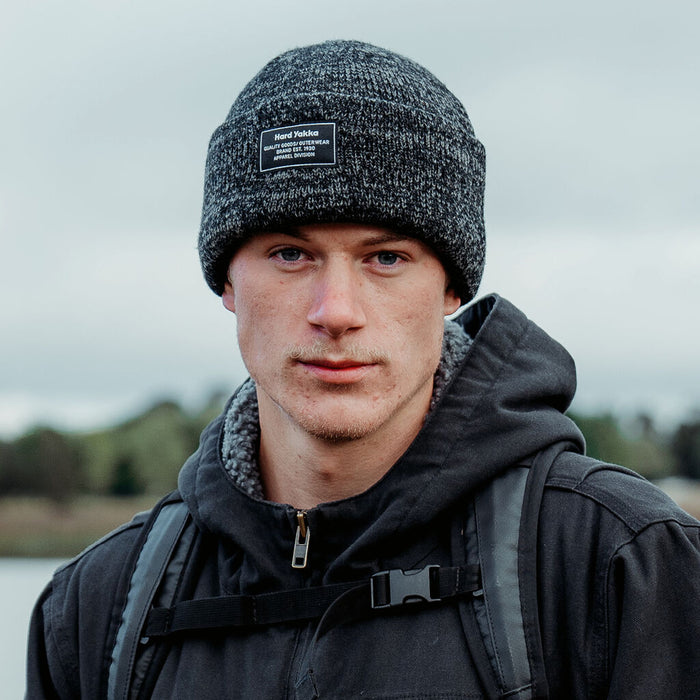 HARD YAKKA 2 Tone Twist Marle Beanie