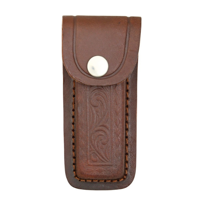 Pakistan Leather Knife Pouch Brown Fits 4" Knife