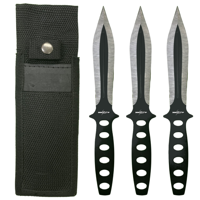 SICUT Throwing Knife Set of 3 - Black