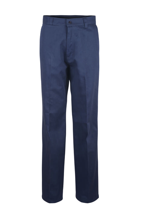 WORKCRAFT Classic Flat Front Cotton Trouser - NAVY