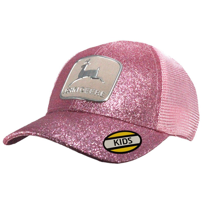 JOHN DEERE Toddler Vintage Glitter Mesh Trucker Cap - Pink