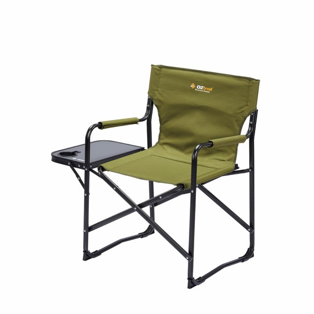 OZTRAIL Directors Classic Chair with Side Table
