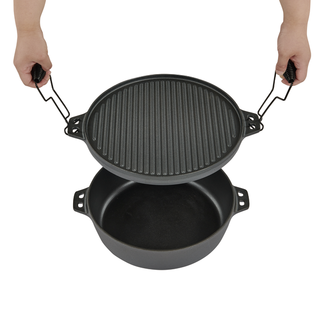 CAMPFIRE Cast Iron Camp Oven 5-in-1