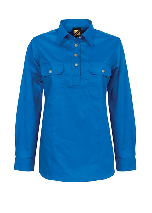 WORKCRAFT Ladies Closed Front Long Sleeve Shirt