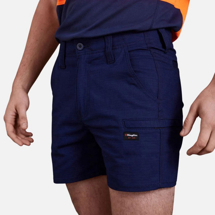 KING GEE Workcool Pro Stretch Short Shorts - NAVY