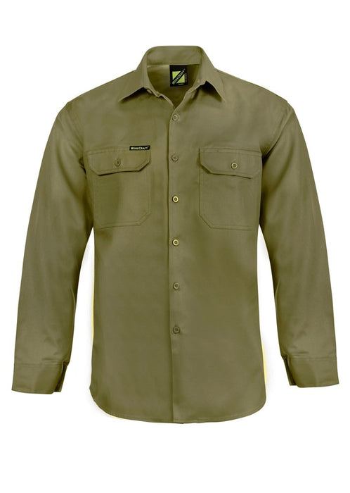 WORKCRAFT Cotton Drill Long Sleeve Shirt
