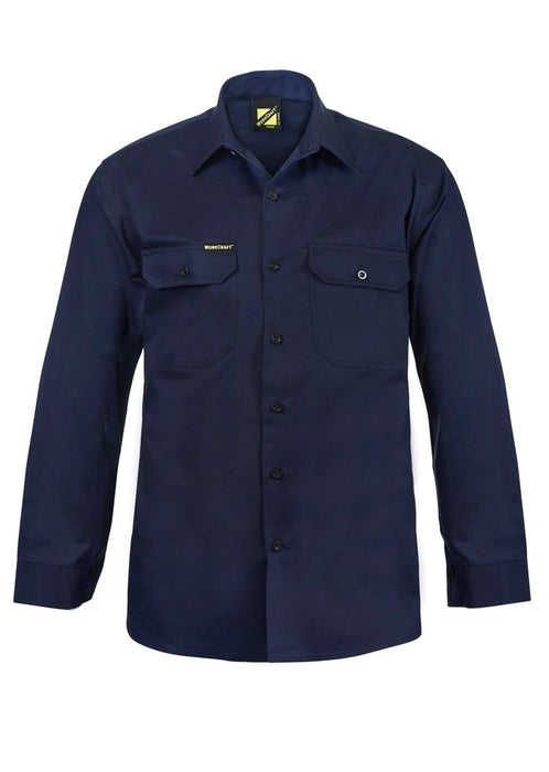 WORKCRAFT Cotton Drill Long Sleeve Shirt