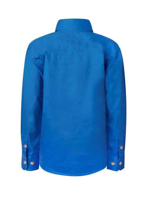 WORKCRAFT Kids Half Placket Long Sleeve Shirt