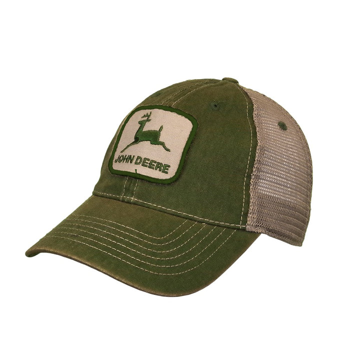 JOHN DEERE Stoned Washed Cap Green/Ivory