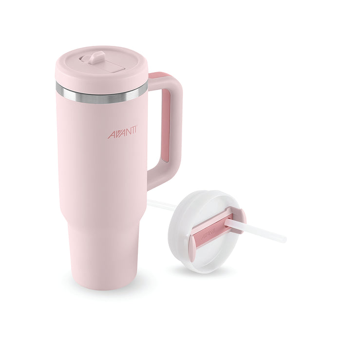 AVANTI HydroQuench Insulated Tumbler with Two Lids 1L - Blush Pink