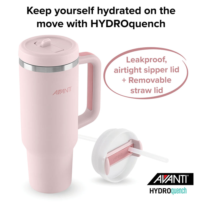 AVANTI HydroQuench Insulated Tumbler with Two Lids 1L - Blush Pink