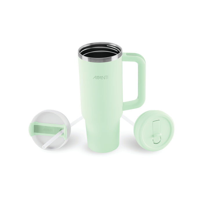 AVANTI HydroQuench Insulated Tumbler with Two Lids 1L - Soft Mint