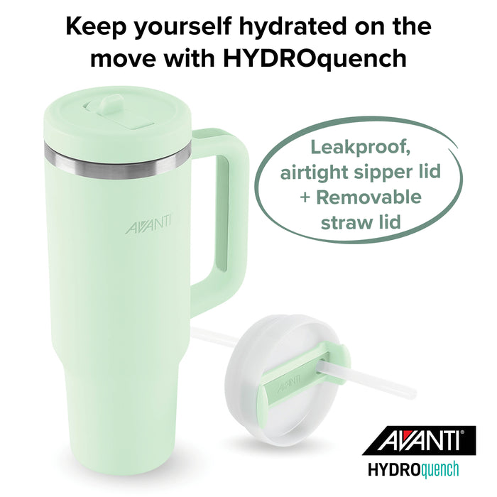 AVANTI HydroQuench Insulated Tumbler with Two Lids 1L - Soft Mint