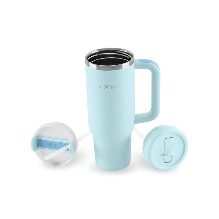 AVANTI HydroQuench Insulated Tumbler with Two Lids 1L - Sea Breeze Blue