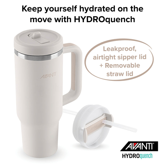 AVANTI HydroQuench Insulated Tumbler with Two Lids 1L - Sand Dune