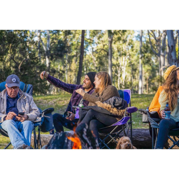 OUTDOOR CONNECTION Lumbar Quad Fold Chair - Purple