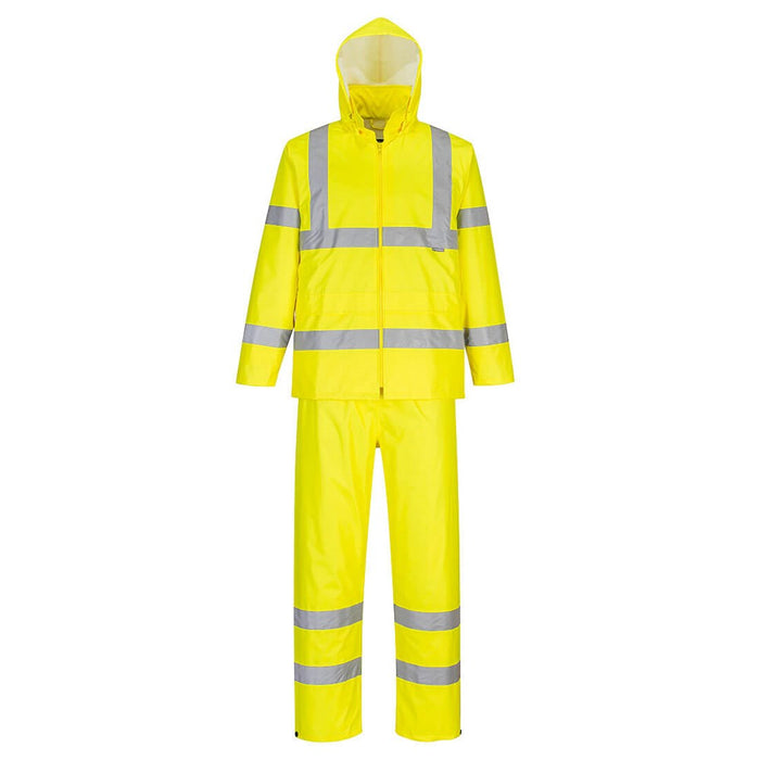 PORTWEST Hi Vis Packaway Rainsuit Taped