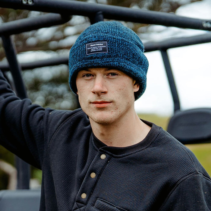 HARD YAKKA 2 Tone Twist Marle Beanie