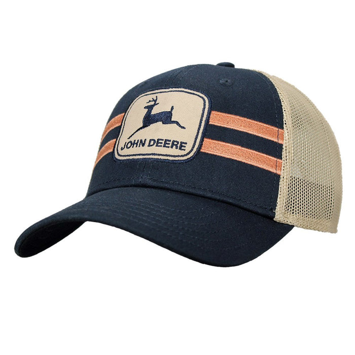 JOHN DEERE Vintage Trucker Mesh Racing Stripe Cap