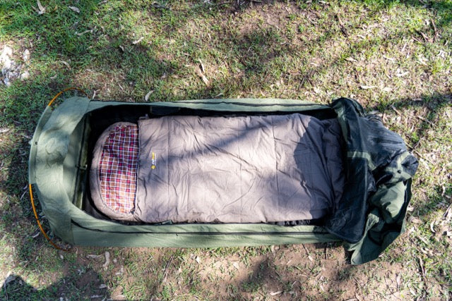 OZTRAIL Cotton Canvas Jumbo Hooded -7C Sleeping Bag