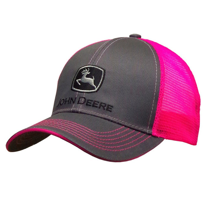 JOHN DEERE Neon Cap Charcoal/Pink