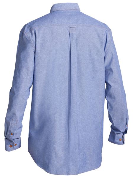 BISLEY B76407 Long Sleeve Cotton Shirt - CHAMBRAY BLUE