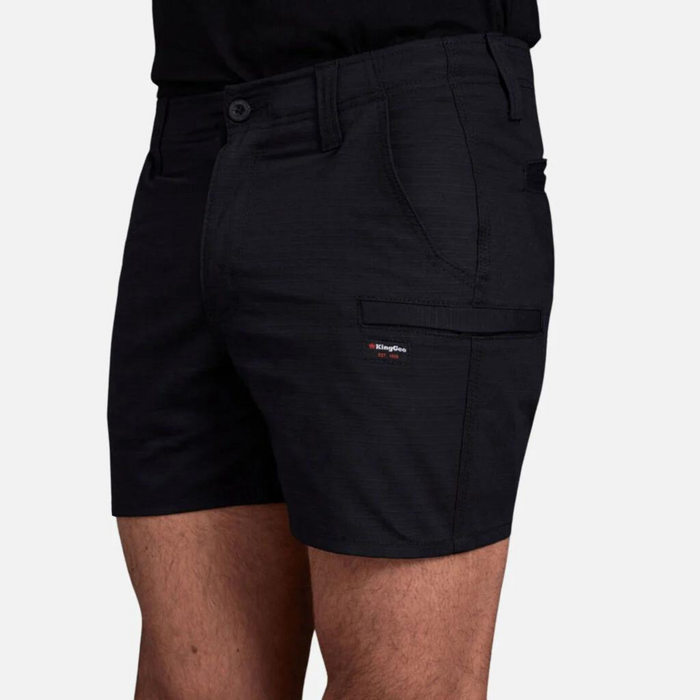 KING GEE Workcool Pro Stretch Short Shorts - BLACK