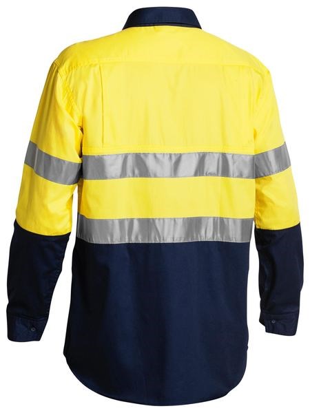 BISLEY Taped HiVis Cool Lightweight Drill Shirt L/Sleeve