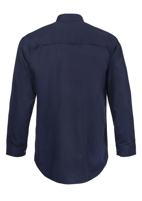 WORKCRAFT Lightweight Vented Cotton Long Sleeve Shirt