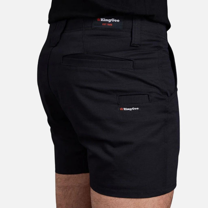 KING GEE Workcool Pro Stretch Short Shorts - BLACK