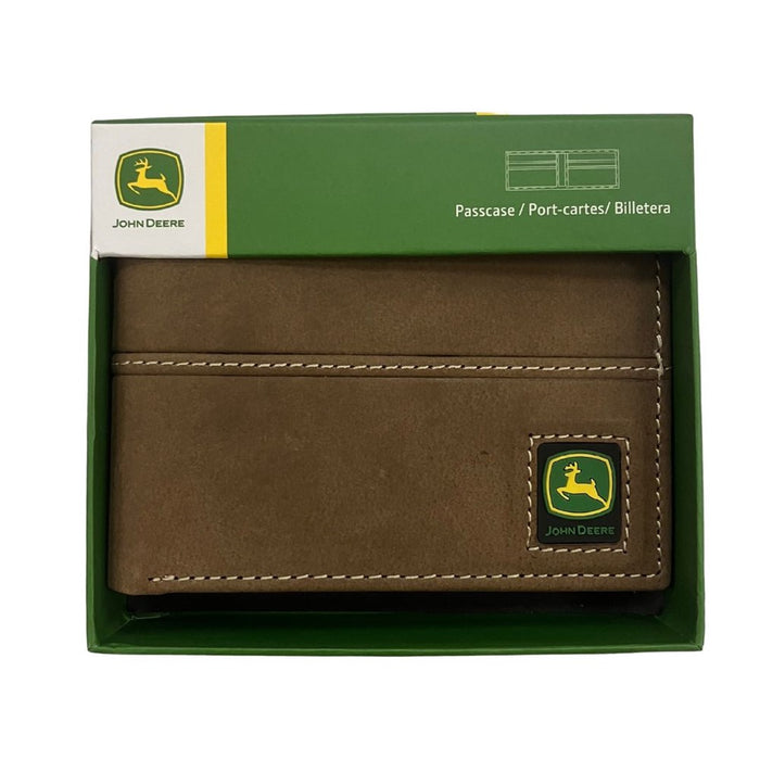 JOHN DEERE Distressed Leather Bi-Fold Wallet