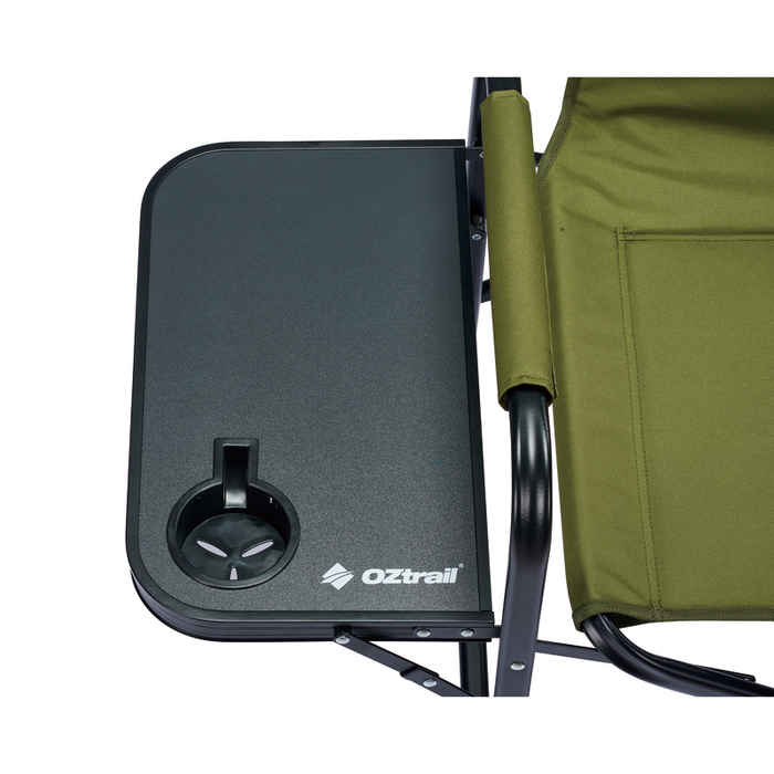 OZTRAIL Directors Classic Chair with Side Table