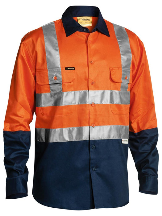 BISLEY Taped HiVis Drill Shirt