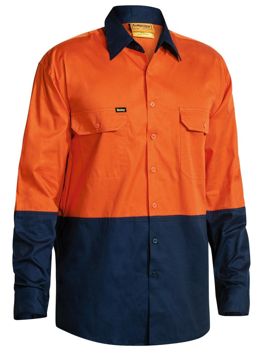 BISLEY HiVis Cool Lightweight Drill Shirt L/Sleeve