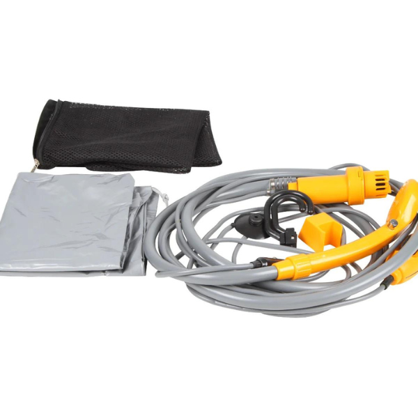 WILDTRAK 12V Camp Shower With Mesh Bag Ac Cc6003