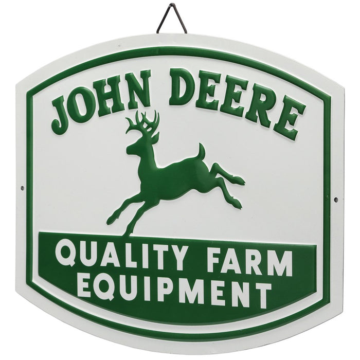 JOHN DEERE Retro Embossed Metal Sign