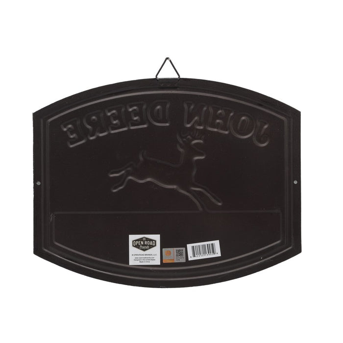 JOHN DEERE Retro Embossed Metal Sign