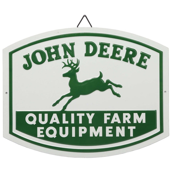 JOHN DEERE Retro Embossed Metal Sign