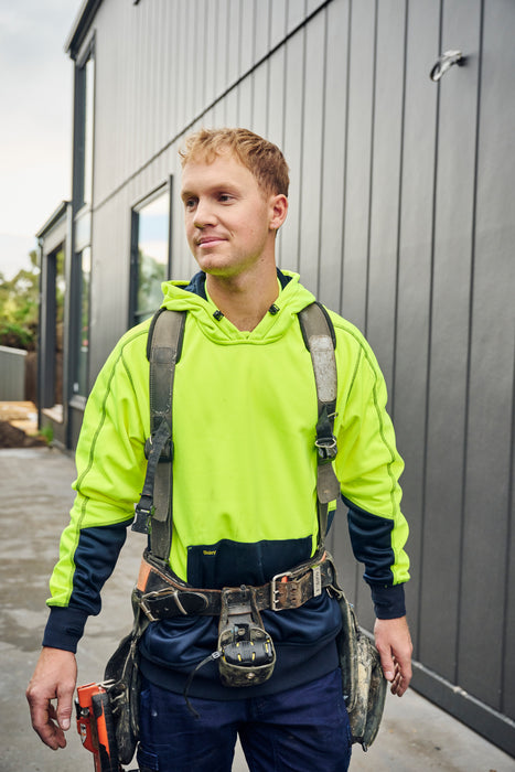 BISLEY HiVis Fleece Hoodie Pullover