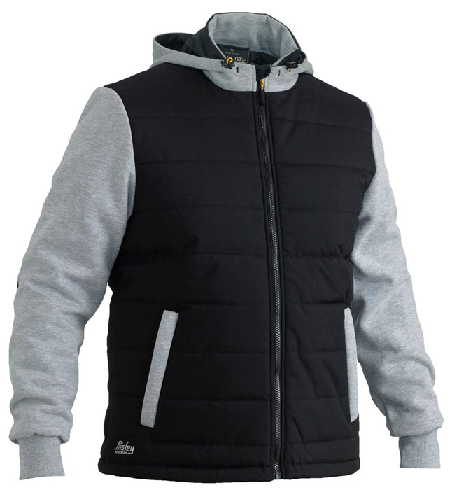 BISLEY Flx & Move Contrast Puffer Fleece Hooded Jacket