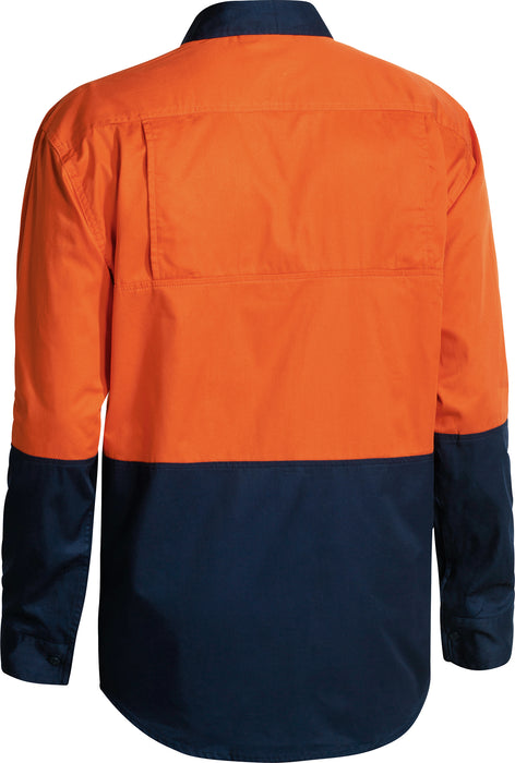 BISLEY HiVis Cool Lightweight Drill Shirt L/Sleeve