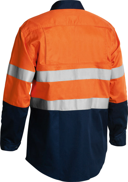 BISLEY Taped HiVis Cool Lightweight Drill Shirt L/Sleeve