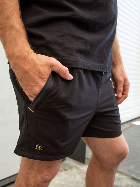 BISLEY Flx & Move™  4-Way Stretch Elastic Waist Shorts