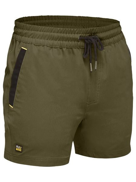 BISLEY Flx & Move™  4-Way Stretch Elastic Waist Shorts